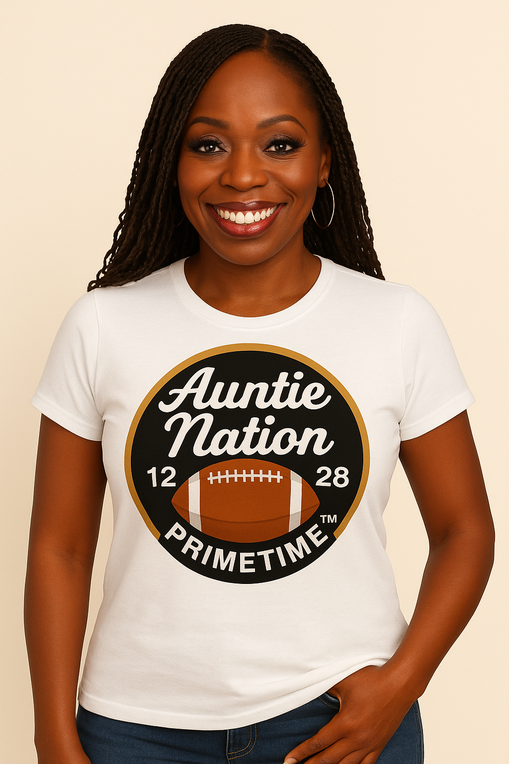 Official Auntie Nation Inaugural T-shirts Red/Brown (Limited Edition)
